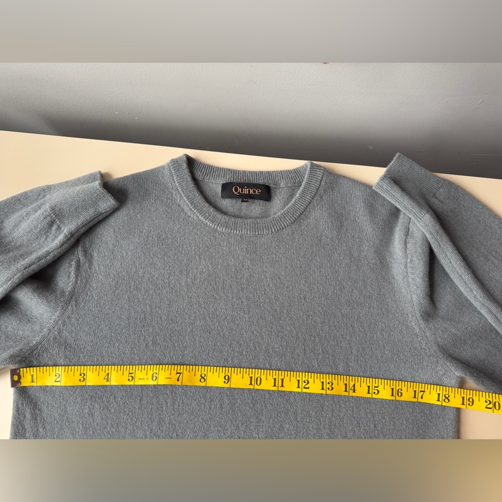 Quince 100% Mongolian Cashmere Crewneck Sweater - Dusty Blue - Size M - Picture 9 of 16